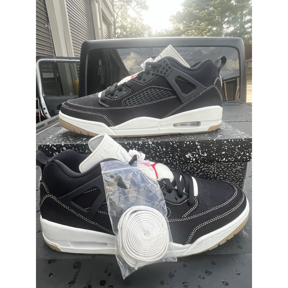 Jordan Spizike Low Shoes Black Denim Gum IR2012 001 Men's Sz 12 Athletic Sneaker